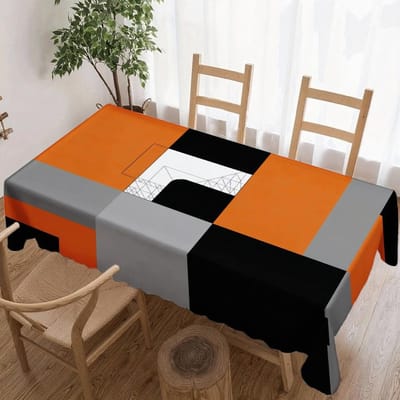 Geometrisch Abstract Rechthoekig Tafelkleed voor Tafeldecoratie Keuken Eetkamer Waterdicht Herbruikbaar Tafelkleed voor Tafel Feest Picknick 90x140cm