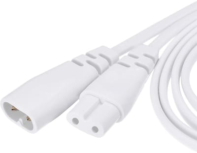 Allecto - LED Buis Verlengkabel 50 cm - Mannelijk naar Vrouwelijk - Eenvoudig te gebruiken - Wit - 2 Stuks - Geschikt voor T5 en T8