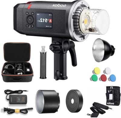 Krachtige 600Ws Outdoor Flitser met Bowens Houder, HSS, GN87 en Snelle Oplaadtijd voor Professionele Fotografie