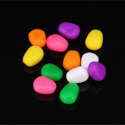 60 stuks Drijvend Plastic 6 Kleuren Pop Up Zacht Vissen Zoete Mais Aas (#7) yellow