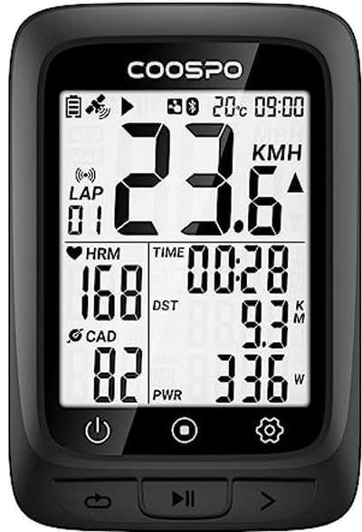 Solidchoice - GPS Fietcomputer met ANT+/BLE5.0, Draadloos en Waterproof