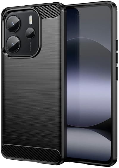 Coverup Hoesje - Geschikt voor Xiaomi Redmi Note 14 4G Hoesje - Coverup Armor Brushed TPU Back Cover - Zwart