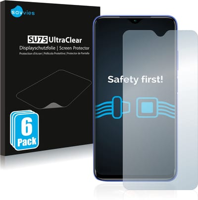 Savvies - Screenprotector voor Xiaomi Redmi 9T - Folie Beschermfolie transparant 6 Stuks