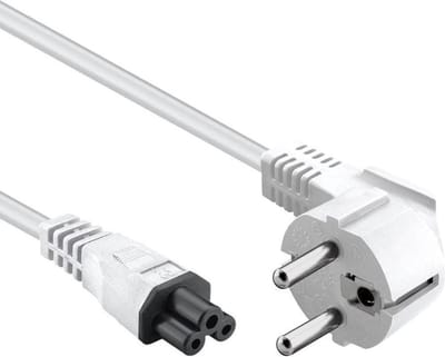 Schuko naar C5 apparaatsnoer - 0.5 meter - Wit - Allteq