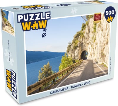 Puzzel Gardameer - Tunnel - Weg - Legpuzzel - Puzzel 500 stukjes