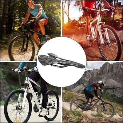 Fietszadel - Racefiets Zadel - Comfortabel Fietsen - Lichtgewicht Koolstofvezel - 133 g - Zwart