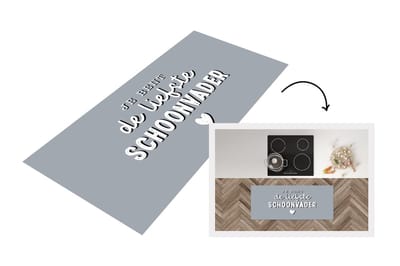 Keukenloper - Loper keuken - Vaderdag - Schoonvader - Je bent de liefste schoonvader - Quotes - Spreuken - 120x50 cm - Keukenloper vinyl