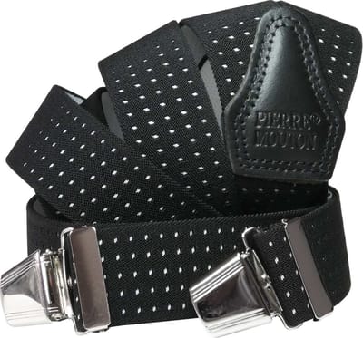 Pierre Mouton Loire Forte Bretel - Bretels - Volwassenen - Heren - Zwart - 120cm - 3 brede clips - M - L