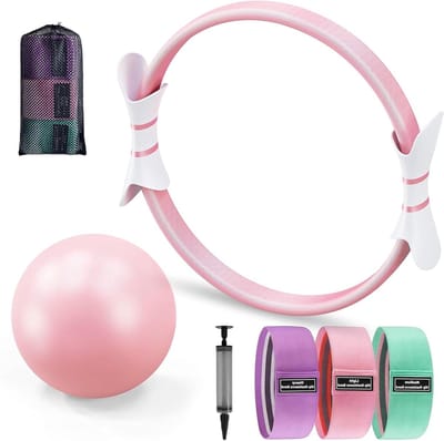 Complete Pilates Set met Pilatesring en Yogabal - Ideaal voor Thuisworkouts en Fitness Accessoires