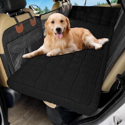 Ynkkvre - Hondendeken auto - achterbank beschermhoes 62x137 cm - waterdicht, antislip en krasbestendig - geschikt voor kleine en grote honden - zwart