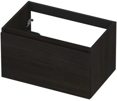 INK - Onderkast 1L Greeploos Houten Keerlijst Fineer - 700x450x400 Mm - Matt Intens Black