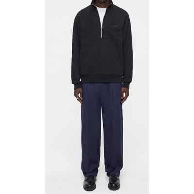 Closed Half Zip Sweat T-shirts Black Maat: S | Hoodies Outlet | Heren | Zwart