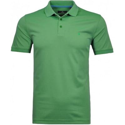 Ragman Uni Polo Light Cotton Mix Groen Melange / male