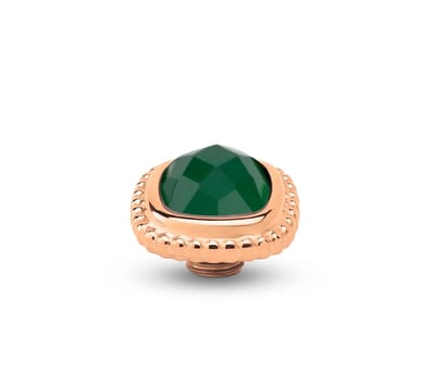 Melano Vivid Bali CZ Square Steentje Ocean Green | Rosé