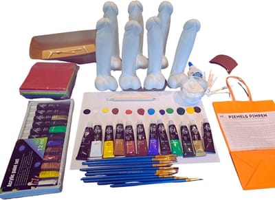 DIY Piemels/lullen schilderpakket | 7 personen | inclusief verf & versiersels | Workshop Vrijgezellenfeest | Vriendinnenuitje