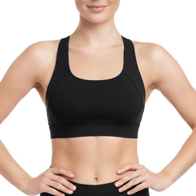Sport BH met Crossback - Corrigerend - Maat S - Zwart - Shapetape - Sport BH met hoge ondersteuning - Sport BH comfortabel - Sport BH Fitness - Ademend Sport BH