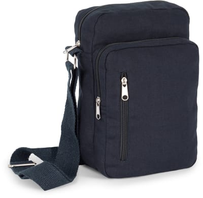 Kimood Katoenen handtas met schouderriem KI0375 - Navy - One size
