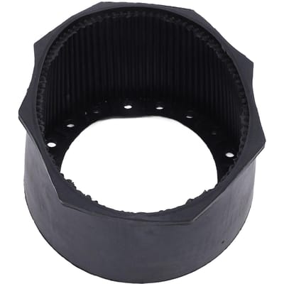 Cilindervoet Octagon Rubber Scuba Tank Voet voor 12L Aluminiumlegering Vlakke Bodem Scuba Duikfles black