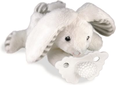 RaZbaby - RaZbuddy Speenknuffel inclusief RaZberry Bijtspeentje - Konijn