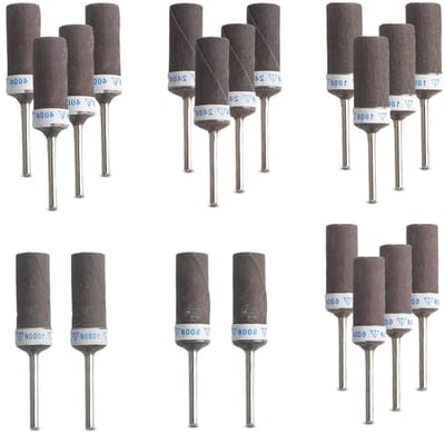 20 Stuks Schuurmoffen Set met Diverse Korrelgroottes voor Schuren en Polijsten, Geschikt voor Dremel en andere Gereedschappen met 3mm As