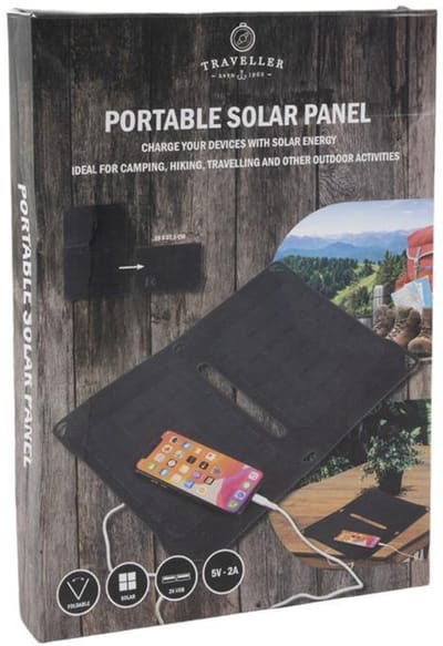Draagbaar zonnepaneel met 2 USB aansluitingen 38x27,5cm
