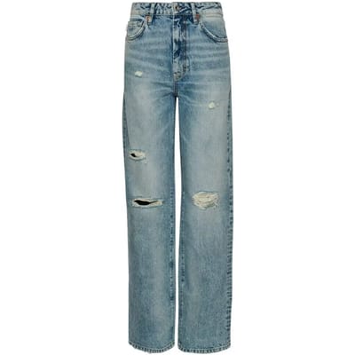 Superdry Jeans met Wijde Pijpen van Biologisch Katoen Lichtblauw Grootte: 28/30
