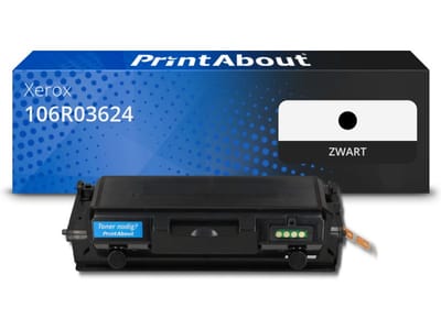 PrintAbout huismerk Toner 106R03624 Zwart Extra hoge capaciteit Geschikt voor Xerox