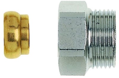 IMI Hydronic Engineering HEIMEIER Lengtecompensatiestuk G 3/4 x G 3/4, bouwlengte 25mm, mess.vern., 9713-02.354