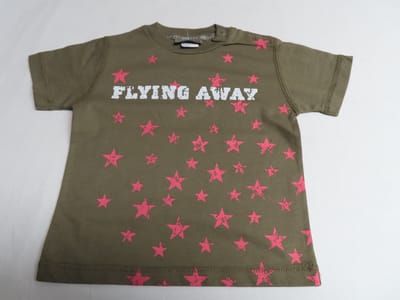 T shirt - Korte mouwen - Jongens - Kakibruin , roze - Sterren - 18 maand