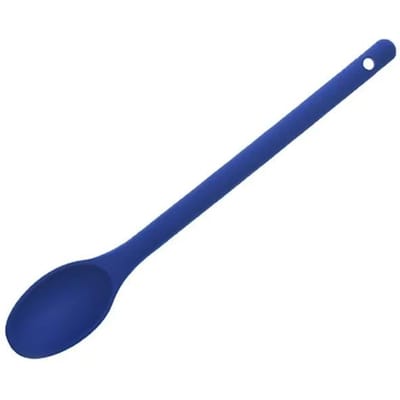 Salade Menglepel Anti-aanbak Siliconen Kooklepel Lange Handvat Lepel Baklepels Salade Roeren Mengen Serveerschep Cuchara blue