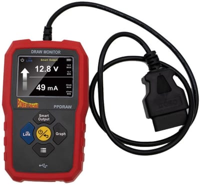 Accu Spanningsmonitor - Stroomafvoer Tracker - Diagnostiek Voertuig - Grafische Golfvorm - 24 x 20 x 7 cm