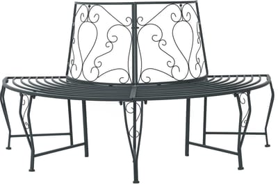 vidaXL - Boom - Bank - 4-Aantal - zitplaatsen - 160 - x - 80 - x - 89 - cm - Staal