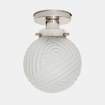 Plafonnière Nouveau Romance Geëtst 20's Nikkel - Art Deco Trade
