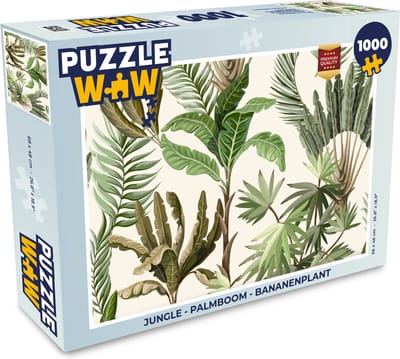 Puzzel Jungle - Palmboom - Bananenplant - Kinderen - Natuur - Planten - Legpuzzel - Puzzel 1000 stukjes volwassenen