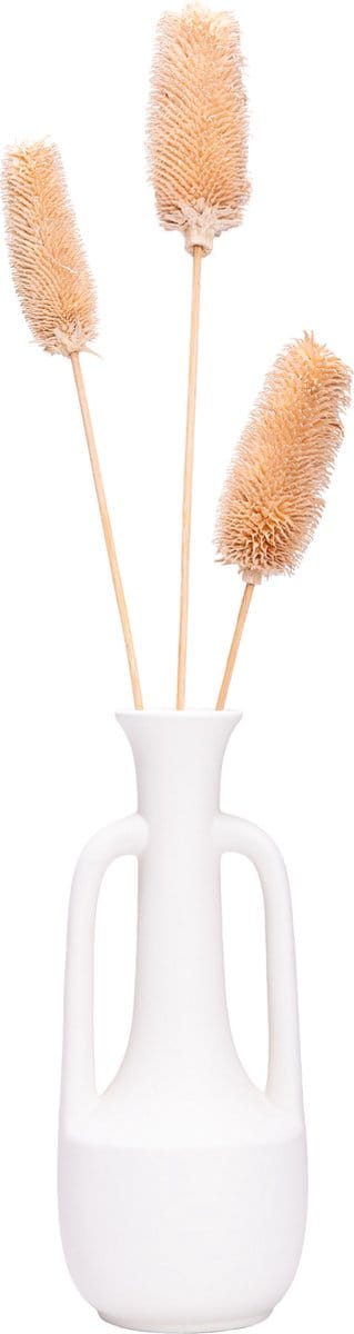 QUVIO Vaas – Vazen – Vaasje – Bloemenvaas – Droogbloemenvaas-Witte vaas – Vaas wit – Vaas keramiek – Keramische vaas – Japandi stijl – Droogbloemen vaas – Keramiek vaas – Bloemenvaasje – Keramiek - Wit