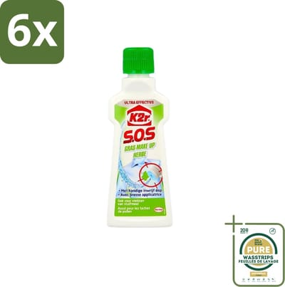 K2R - SOS Vlekverwijderaar - Gras & Make-up - 50ml - Voordeelverpakking - 6 stuks - Make-up vlekken - Textiel reiniging
