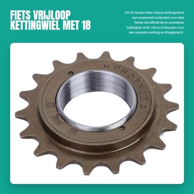 Dailygoods- Vrijloopkettingwiel 18 Tanden - Fietsreservetoebehoren - Fietsonderdelen - Professioneel - Hoogwaardige Kwaliteit - Efficiënt en Duurzaam - Fietskettingwiel