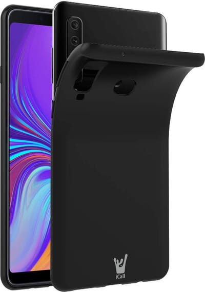 Hoesje geschikt voor Samsung Galaxy A9 (2018) Case Zwart Siliconen TPU Soft Gel Hoes van iCall