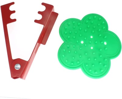 Rozenblad Doorn Stripper - Bloem Gereedschap - Bloemen Verzorgen - Dubbel Gereedschap Set - 125 x 118mm - Rood Groen