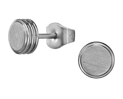 Traveller Oorbellen - Heren - Edelstaal - Zilverkleurig - Made in Germany - Duurzaam - Rond - 6mm - 171017