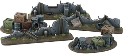 Stads Oorlogslandschap Set - Miniatuur Terrein - Wargame Spelen - Hars Materiaal - 28mm Schaal - Ongeschilderd