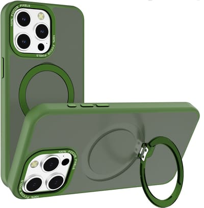 Multimedia & Accessoires Magsafe TPU Back Cover Case Hoesje met Standaard geschikt voor Apple iPhone 16e/iPhone 17e – Groen – Zachte Plastic - Siliconen – Harde Plastic – Soft Case – Flexibel