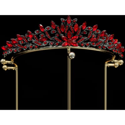 Lente Barok Bruidskroon Hoofddeksel Europees en Amerikaans Galvaniseren Bruiloft Volledige Set Hoofdband Haaraccessoires black