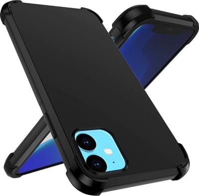 HB Hoesje Geschikt voor Apple iPhone 11 - Zwart - Anti Shock Hybrid Back Cover
