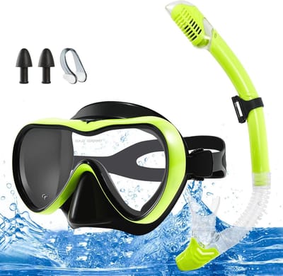 Volwassenen - Snorkelset met Anti-condens en Anti-lek Snorkelmasker - 180° Panoramisch Zicht - Verstelbaar - Comfortabel - Beste Kwaliteit Snorkelmasker