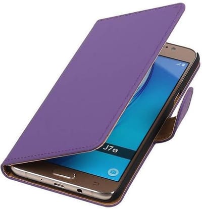 Bookstyle Wallet Case Hoesjes Geschikt voor Samsung Galaxy J7 (2017) J730F Paars