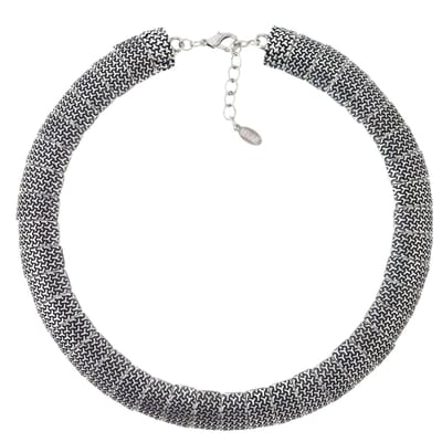Behave - Korte ketting dames - Statement choker - Antiek zilverkleur
