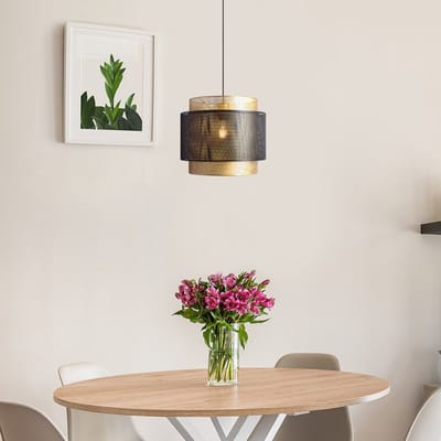 LumenXL Hanglamp Lauren - zwart - goud