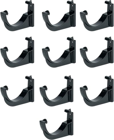 Dakgoot Beugel - Regengoot Ophanging - Waterafvoer Monteren - Half Ronde Vorm - 112mm - Zwart