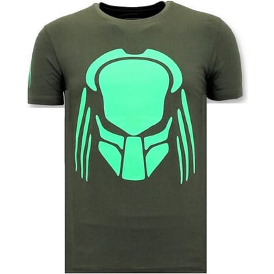 T-shirt Heren met Print - Predator Neon Print - Groen